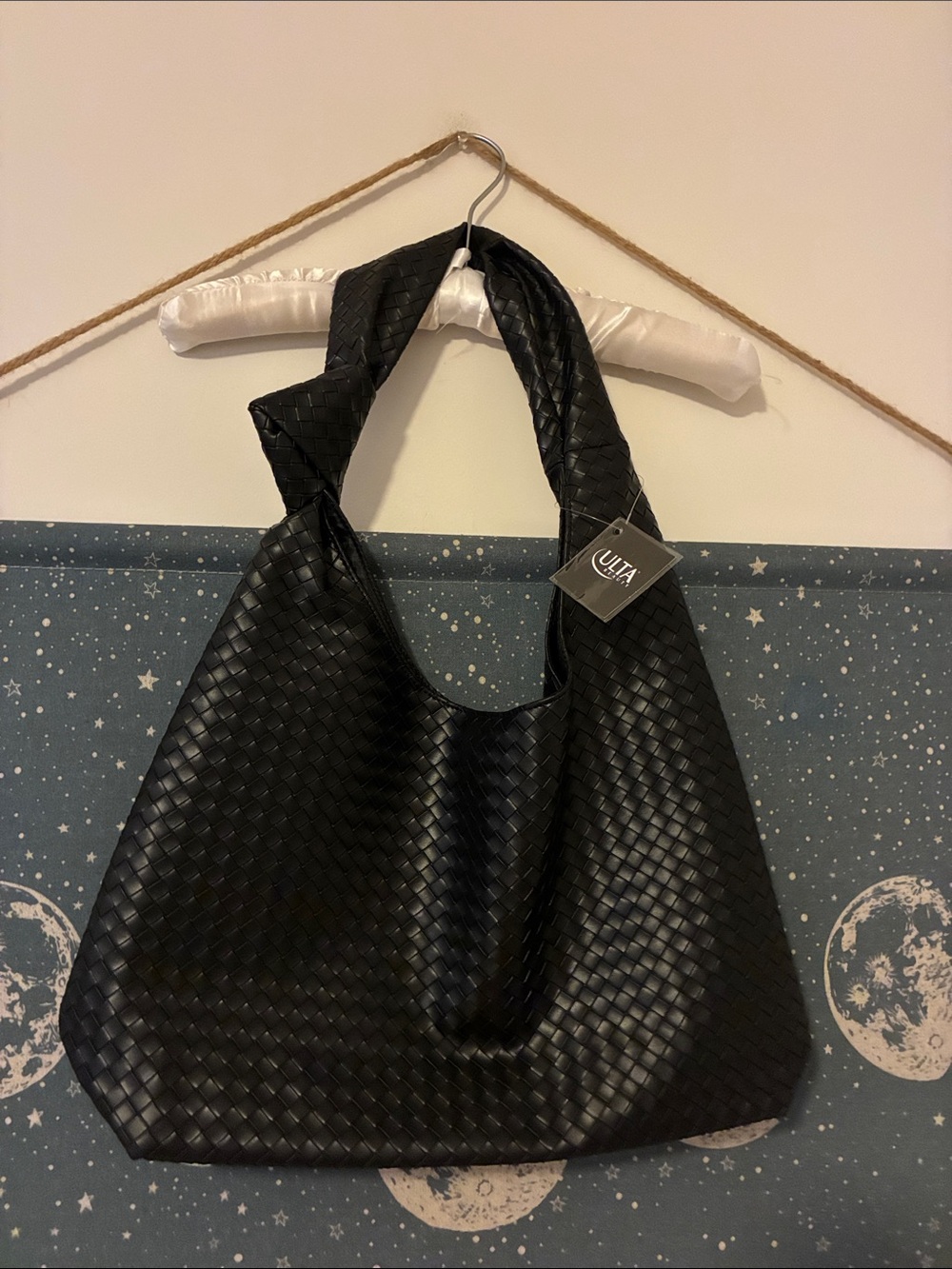 🌙ULTA BEAUTY Black Woven Shoulder Bag🌙